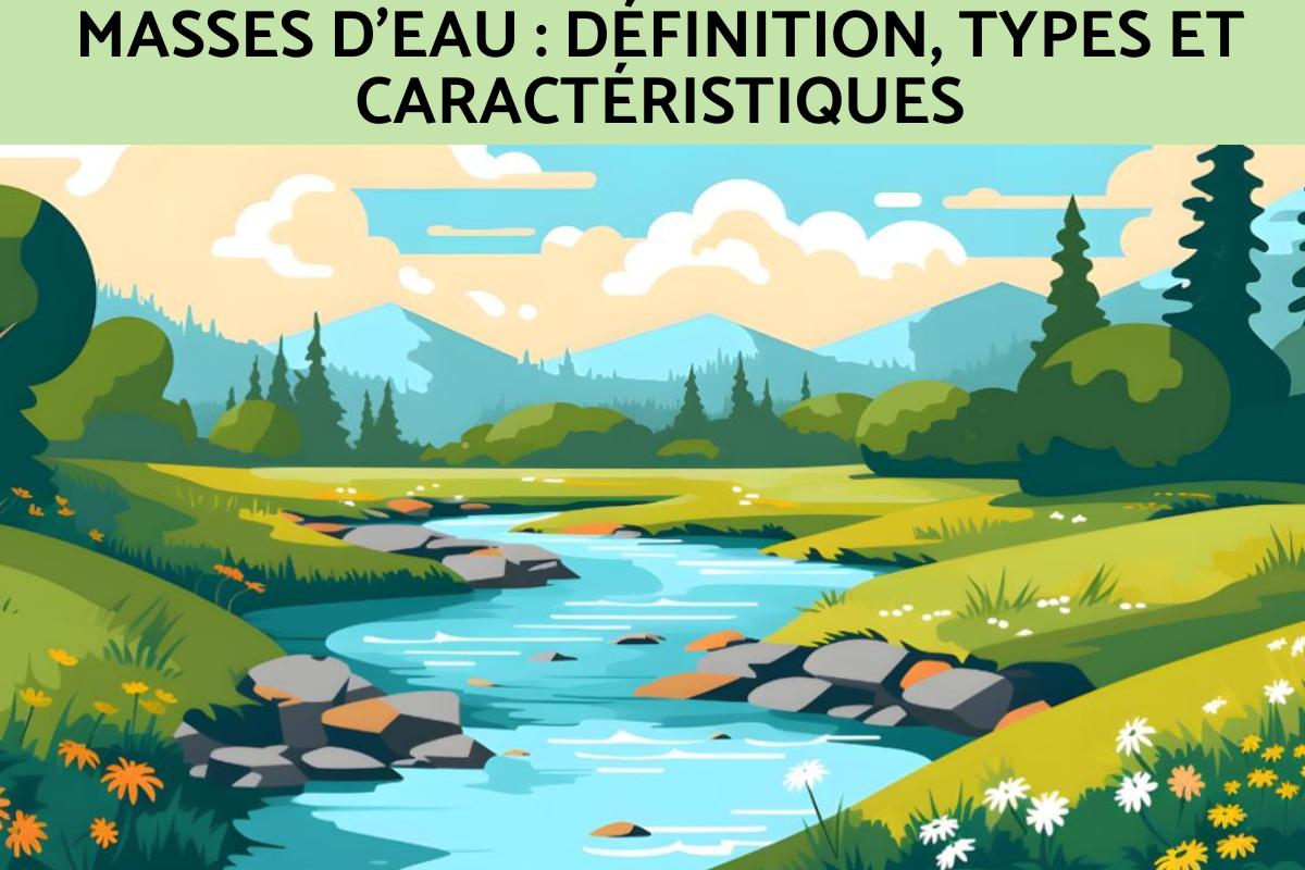Masse d'eau : définition, types et exemples