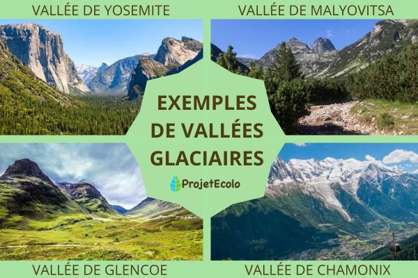 Vallée glaciaire - Exemples de vallées glaciaires
