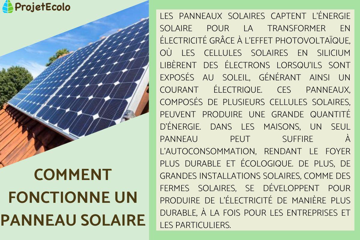 Comment fonctionne un panneau solaire