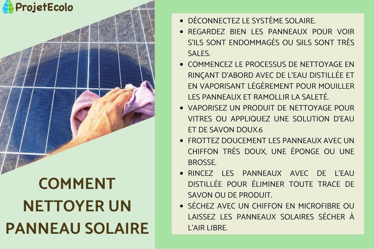 Comment nettoyer un panneau solaire