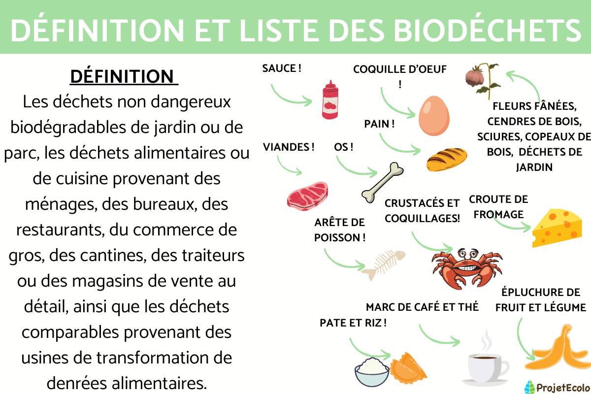 Biodéchets : liste et définition