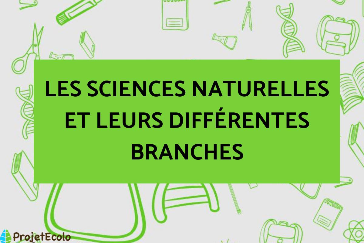 Branches des sciences naturelles - Définition