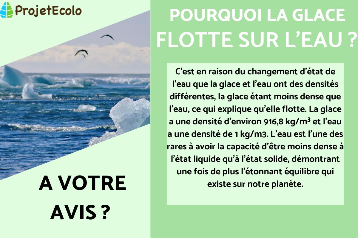 Pourquoi la glace flotte sur l'eau ?