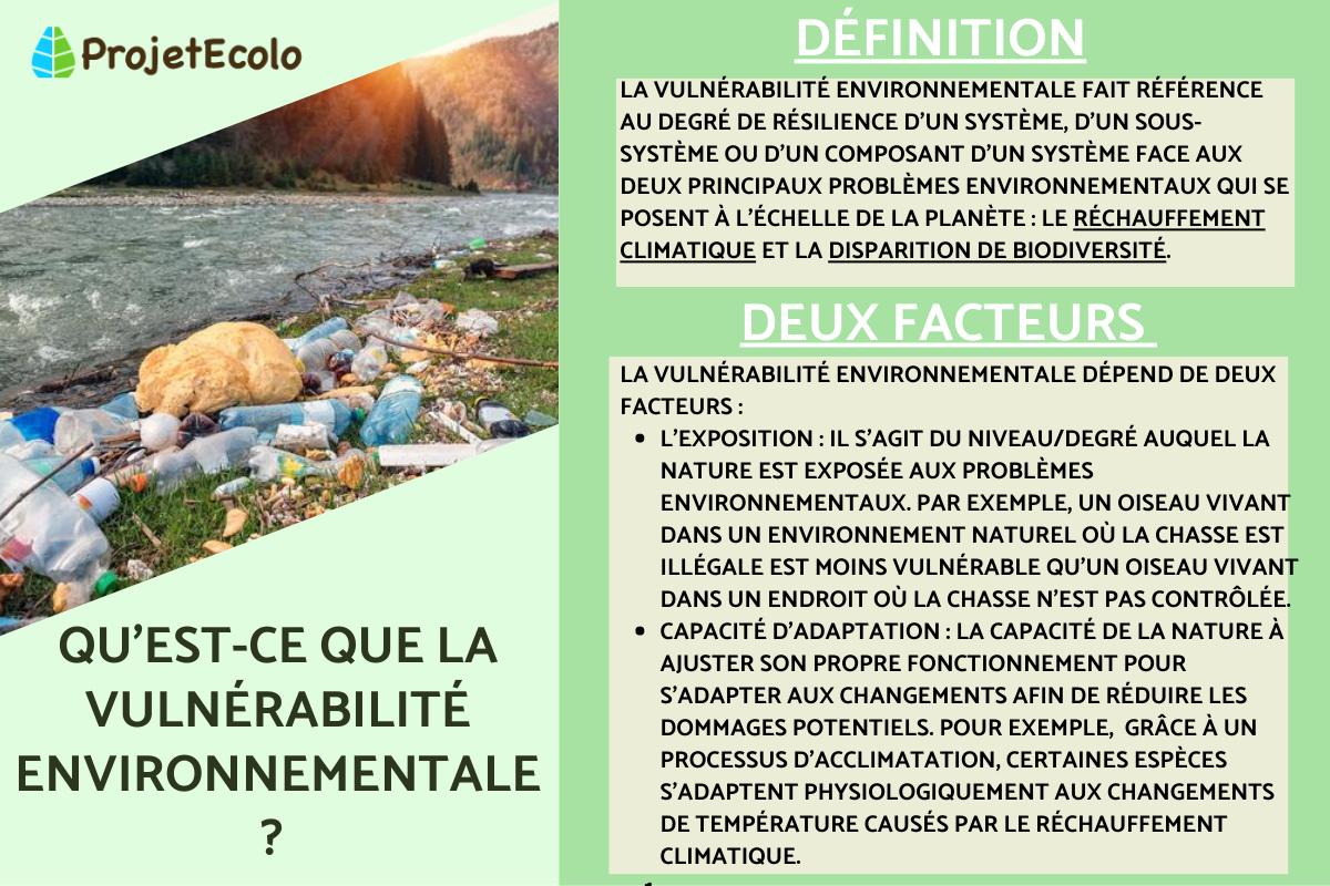 Vulnérabilité environnementale - Définition et caractéristiques