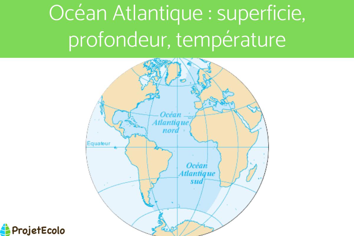 Océan Atlantique - superficie, profondeur et température