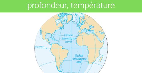 Océan Atlantique - superficie, profondeur et température