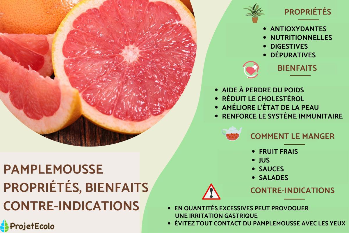 Pamplemousse : propriétés, bienfaits et contre-indications