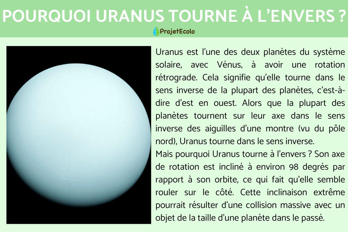 Pourquoi Uranus tourne à l'envers ?